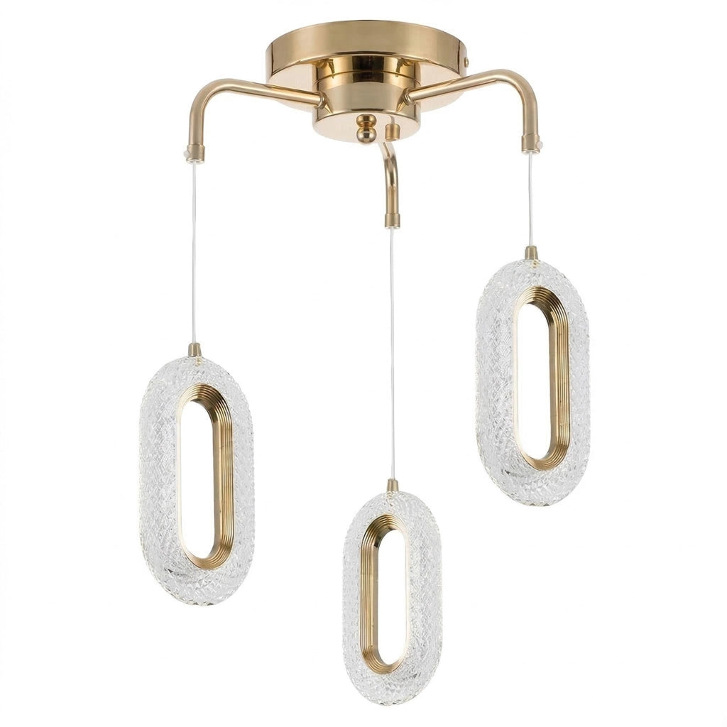 Lampada Led A Sospensione Da Soffitto G173-3cp Gold