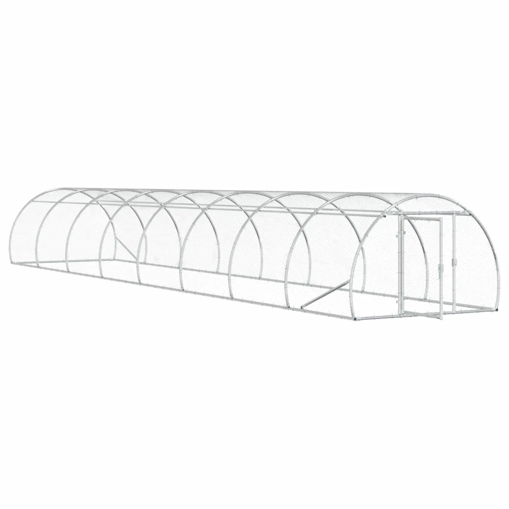 Pollaio Argento 800 x 150 x 100 cm Acciaio zincato 3434663