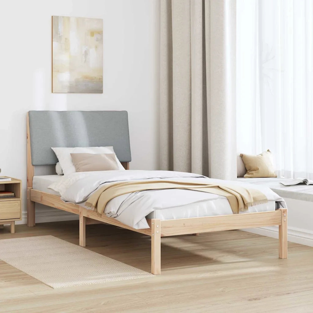 Struttura del letto-Giroletto Marrone e grigio chiaro 100 x 200 cm 626415