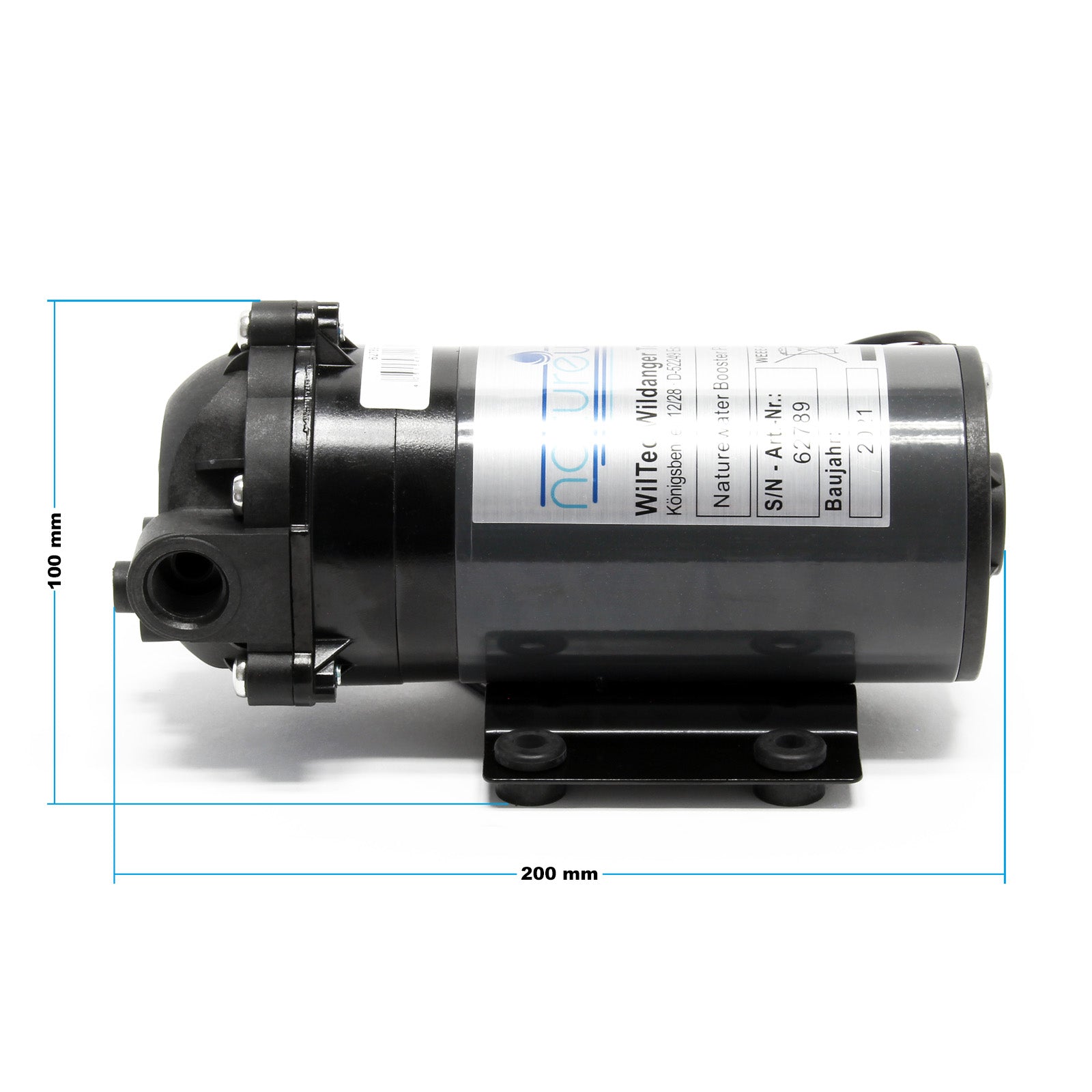 Pompa booster 100 GPD (350l/giorno) 35W Pompa di spinta per sistemi a osmosi inversa