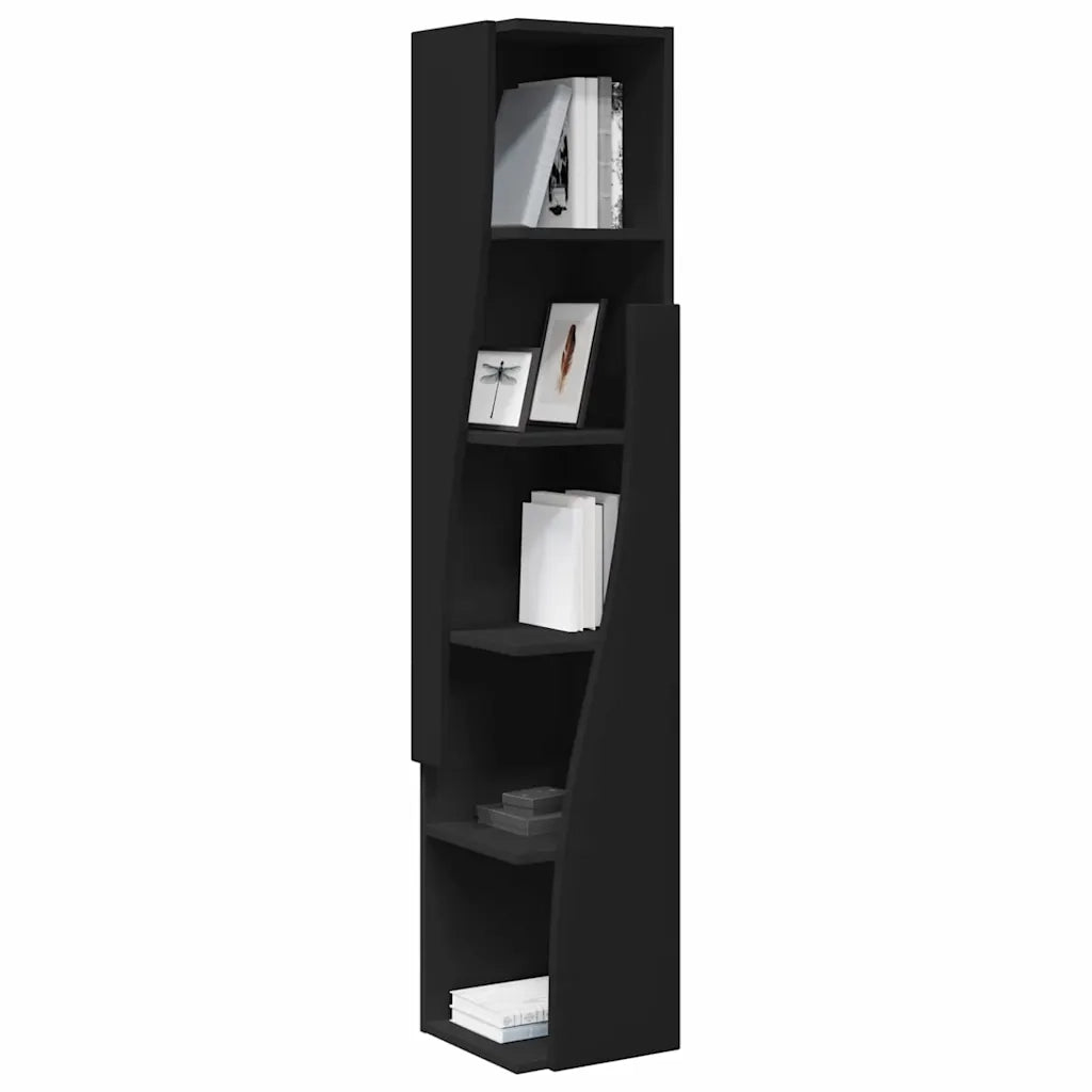 Mobile angolare Nero 27,5x27x140cm Legno multistrato 889866