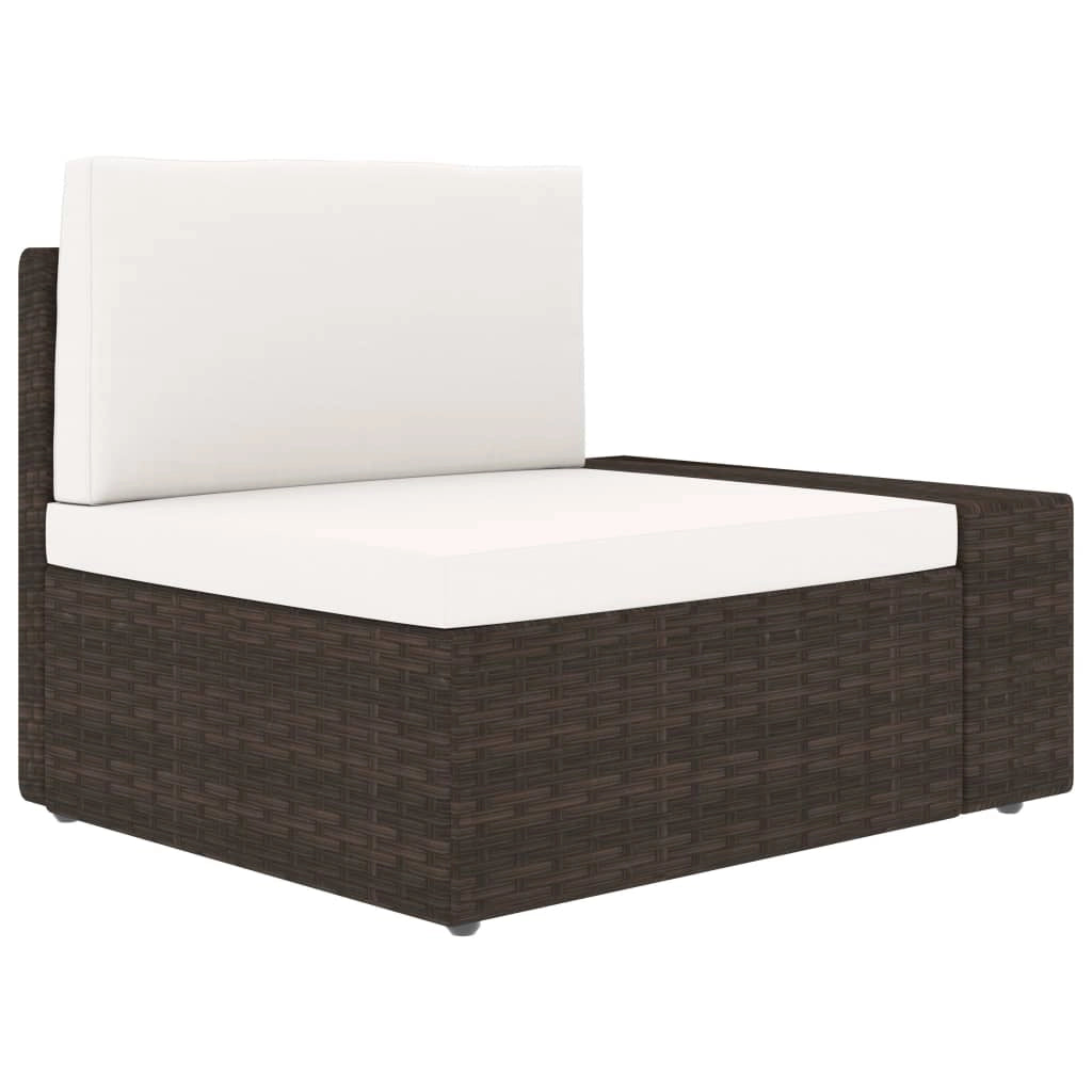 Set di mobili da giardino mobili da esterno set da 4 pezzi resina intrecciata marrone 02_0016278