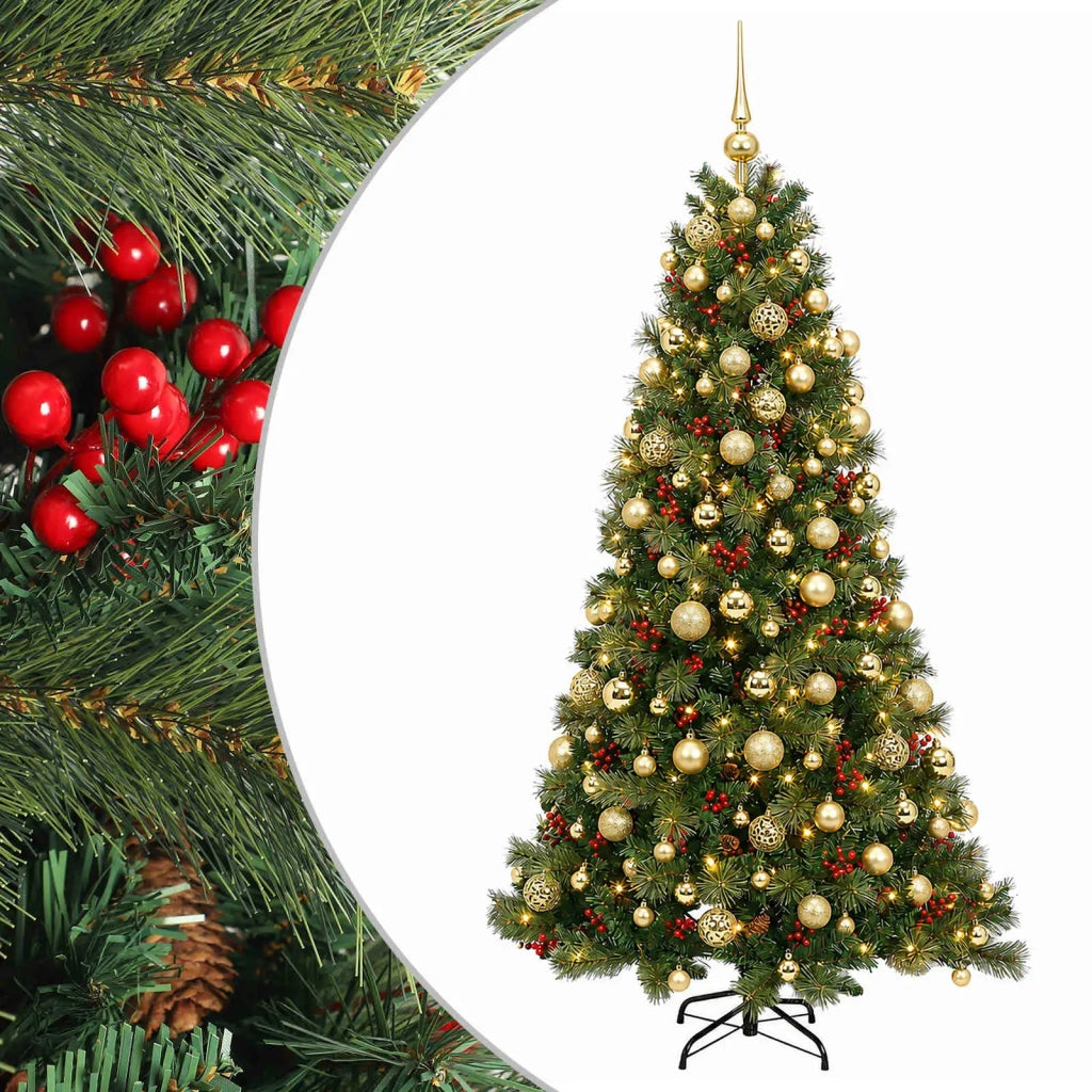 Albero di Natale artificiale con palline 180 cm 300 LED 3466566