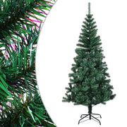 Albero di Natale Artificiale Punte Iridescenti Verde 120 cm PVC cod mxl 21776