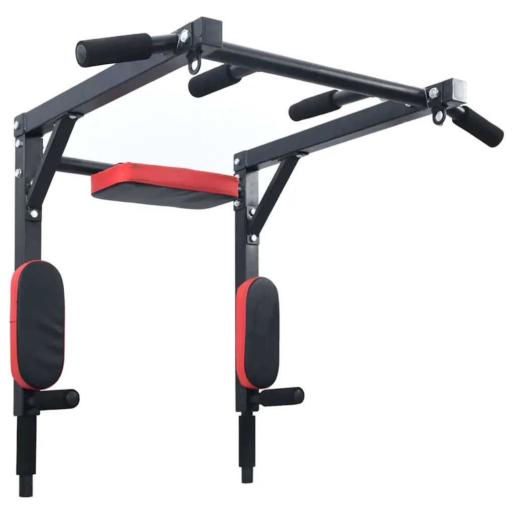 VidaXL Stazione per Trazioni e Dips Nero e Rosso 89 x 59 x 70 cm 42009160