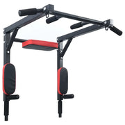 VidaXL Stazione per Trazioni e Dips Nero e Rosso 89 x 59 x 70 cm 42009160