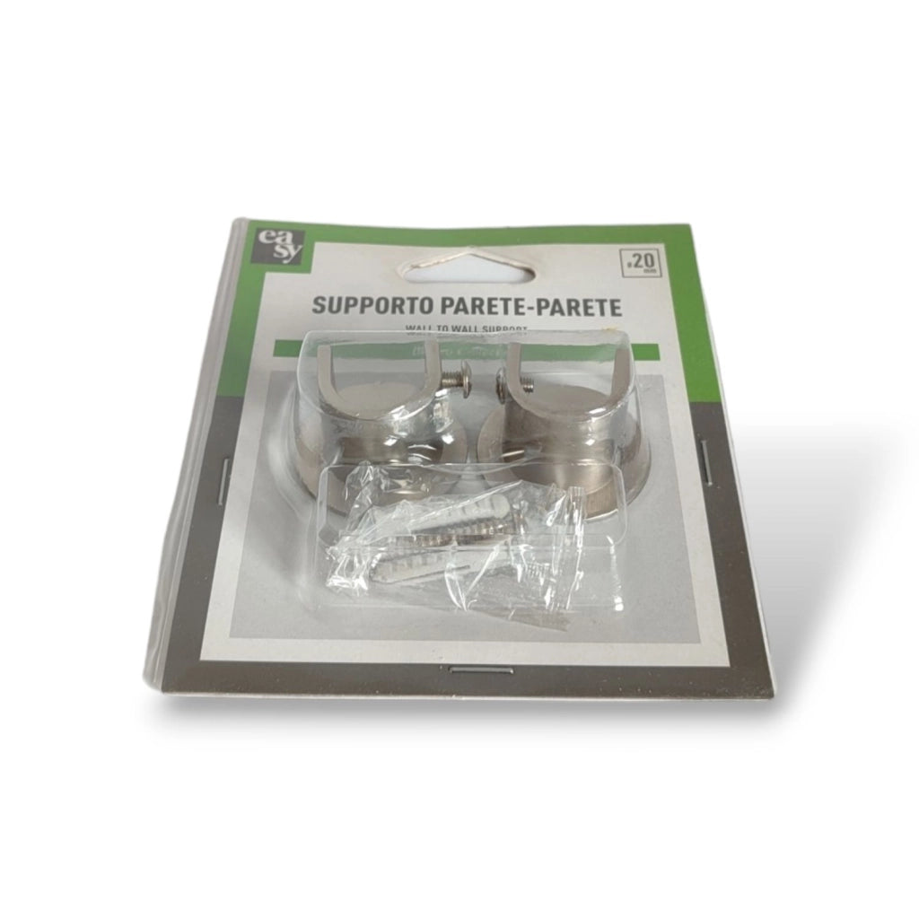 SUPPORTO PARETE - PARETE DIAM. 20 MM NICHEL SATINATO