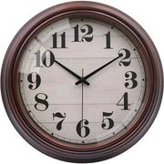 Orologio da Parete Vintage 23cm, Grande Orologio da Parete Retro in Legno Scuro Senza Suono per Camera da Letto, Cucina, Bagno, Ufficio