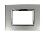 Placca Delux Vetro 503 3M Titanio Compatibile Vimar Arke' SD98003-07VT