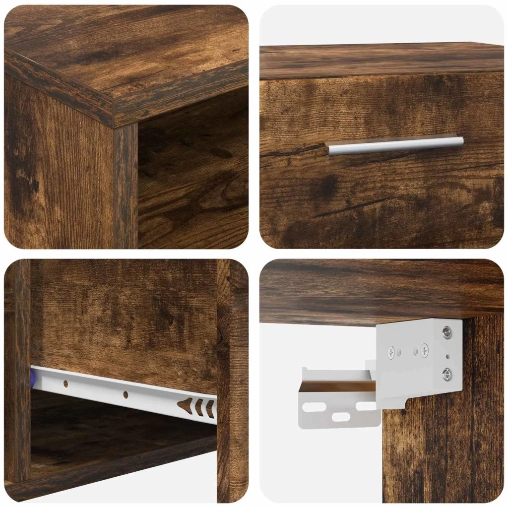 Armadio in Legno con cassetto Rovere fumé 100,5 x 39 x 30 cm 880246