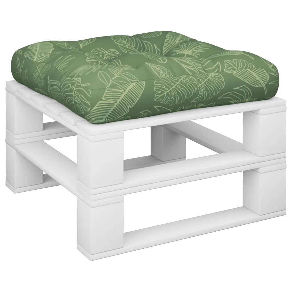 Cuscino per Pallet Motivo a Foglie 60x61,5x10 cm Tessuto Oxford 360897