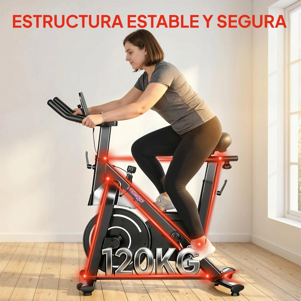 Bicicletta da Camera con Resistenza Magnetica Regolabile ¨C zephmum ¨C LCD Nero