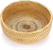 Piatto di servizio in rattan per biscotti e pane (circa 26cm)