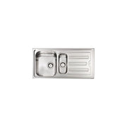 CM 010045.D1.01.2018 Filotop Lavello da Incasso 1 Vasca e Vaschetta con Gocciolatoio a Sinistra 101 x 51 cm colore Inox satinato