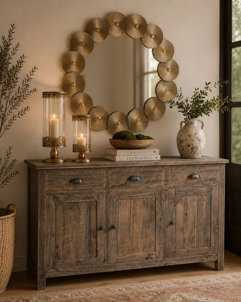 Credenza in legno marrone 140x40x86,5h cm