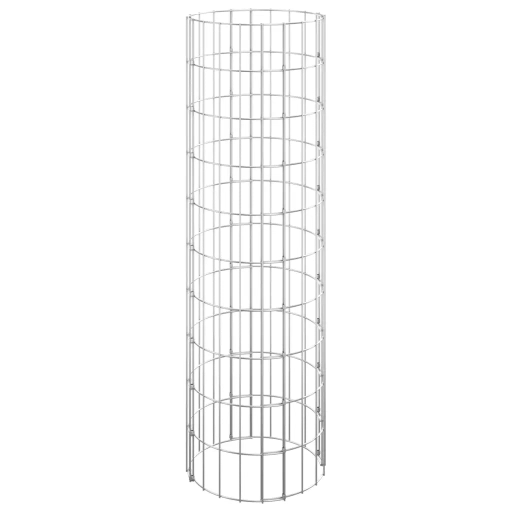 Fioriere Gabbione Circolare 3 pz in Acciaio Zincato Ø30x100 cm 152020