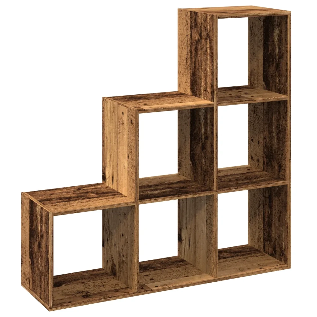 Libreria Divisorio 3 Ripiani Legno Antico 99x29x99cm Truciolato 857965