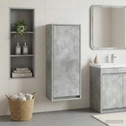 Mobile lavabo da parete Grigio Cemento 35 x 20 x 81 cm 890763