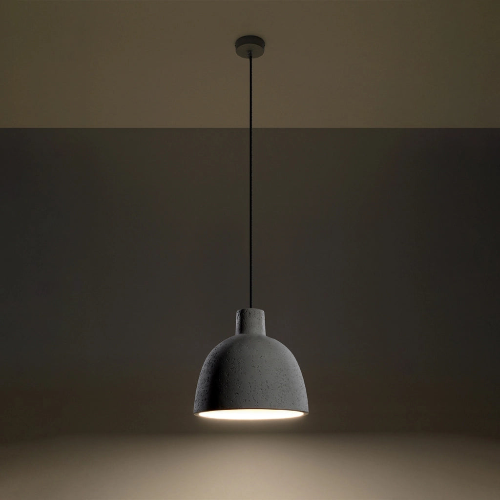 Lampada a sospensione cemento RENATO Pure Lume E27 28cm