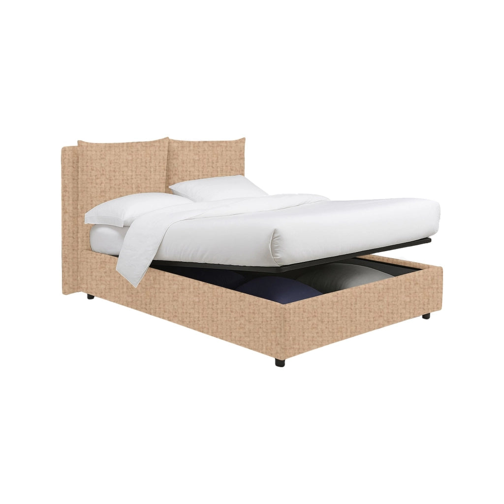 Falmouth, Letto Piazza e Mezza Sfoderabile Made in Italy, Beige