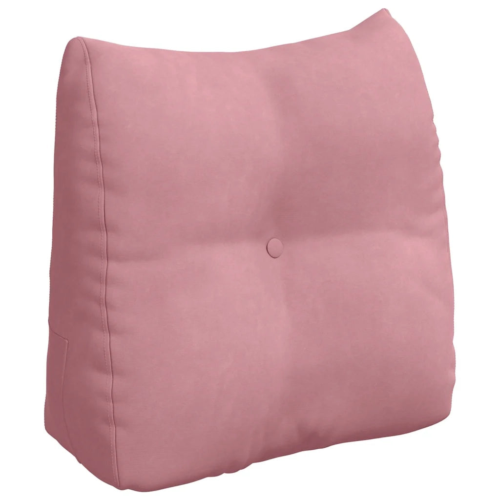 Cuscino per Schiena | Cuscino dorsale Rosa 45 x 24 x 50 cm Velluto