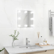 Specchio da Parete Quadrato con Luci LED in Vetro 3078635
