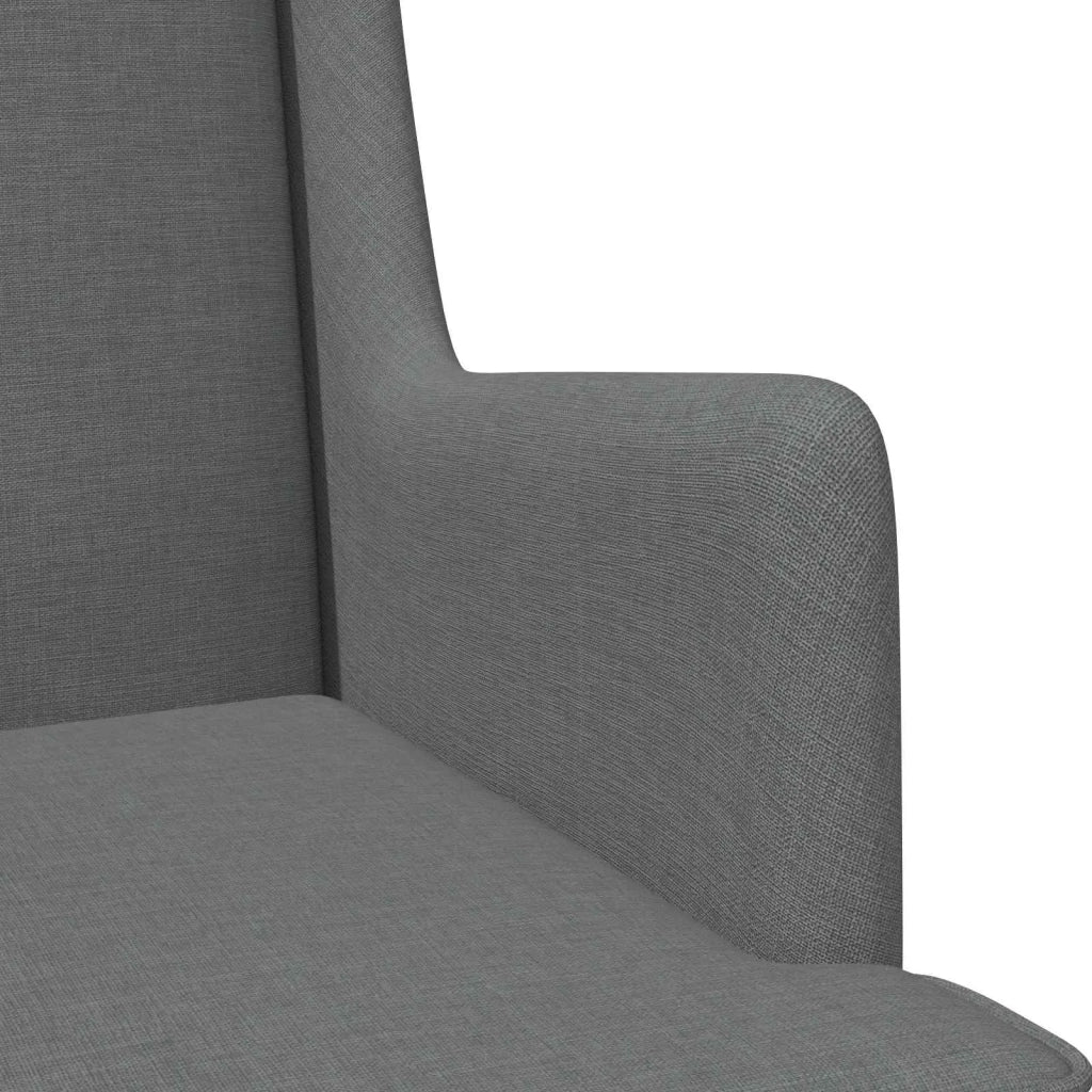 Poltrona-Divano Sedia-Poltroncina Grigio Scuro Tessuto 518720