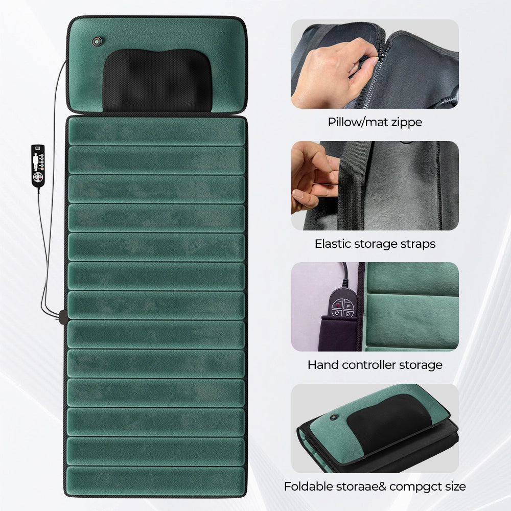 Cuscino massaggiante elettrico multifunzione per tutto il corpo (massaggio gambe escluso), in memory foam, dimensioni 155¡Á50¡Á3 cm, per massaggio a spa