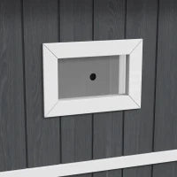 Cuccia per Gatti da Esterno in Legno a 2 Livelli con Tetto in Asfalto e 4 Porte, 60x60x90.5cm, Grigio
