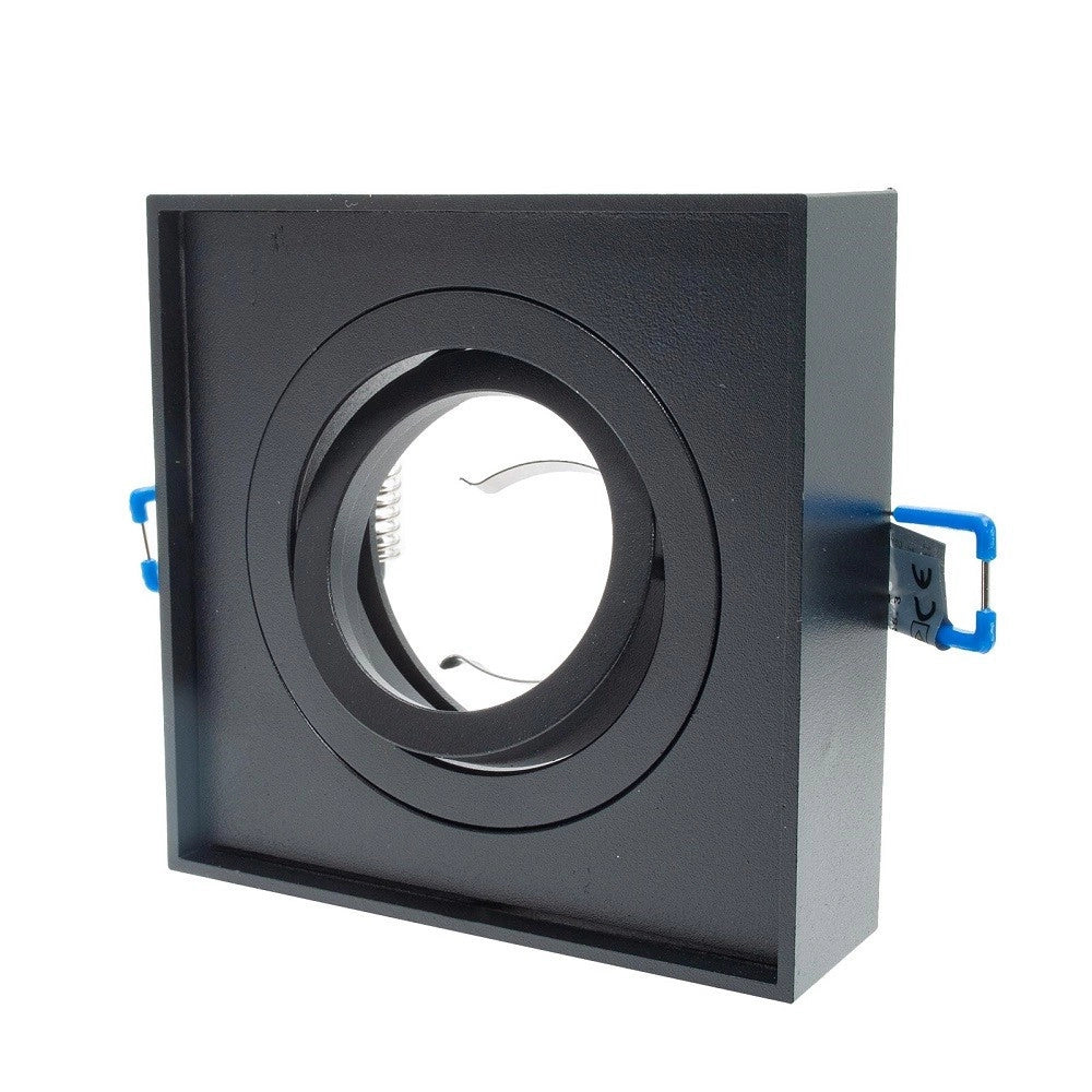 Trade Shop - Portafaretto Quadrato Orientabile Incasso Esterno 85mm Luce Lampade Led Gu10 Gu5.3 -