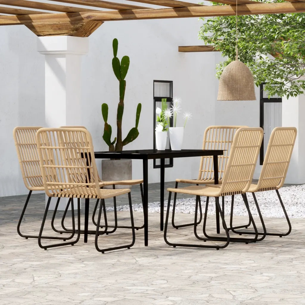Set Mobili da Pranzo per Giardino 7 pz Rovere 3099176