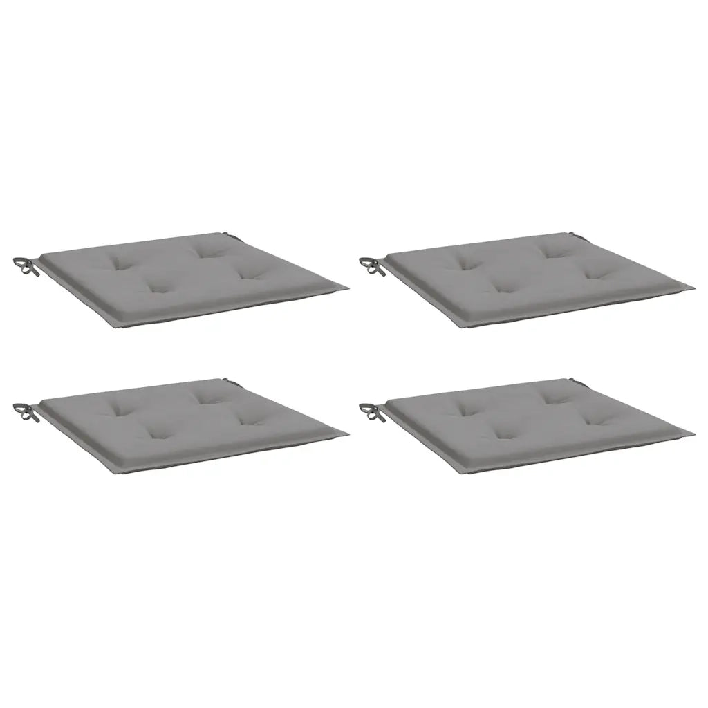 Cuscini per Sedia 4 pz Grigi 40x40x4 cm in Tessuto Oxford