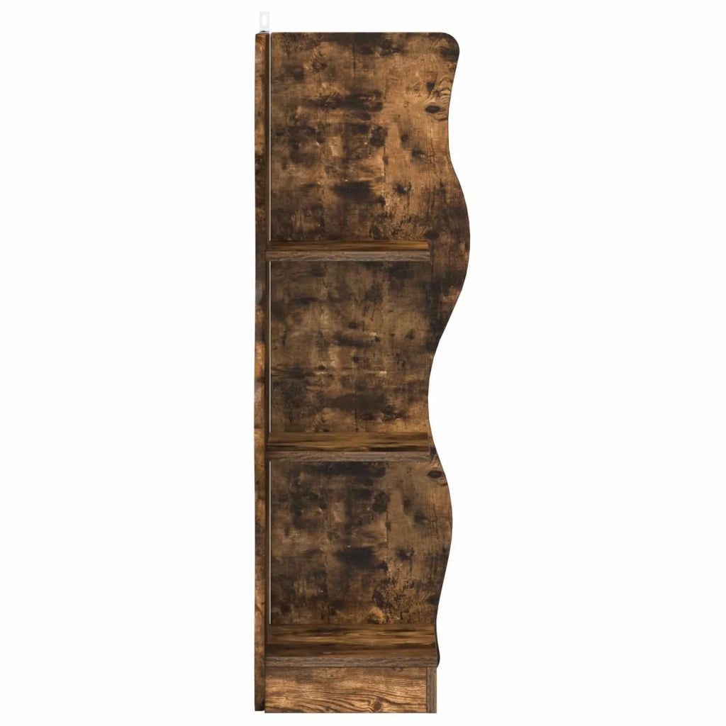 Mensola angolare con lo scaffale Rovere Fumo 34 x 33 x 102 cm