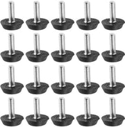 Set di piedini di livellamento per mobili 20pz - Piedino regolabile per tavolo - Viti di livellamento per mobili - Protezione del pavimento - Ammortizzazione del rumore - Materiale di alta qualità Metallo/Gomma - Piedini regolabili per mobili
