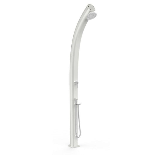 Doccia Solare In Alluminio Jolly 25 Litri Top Line Con Miscelatore E Doccetta Colore Perla Bianca Cv-A540-Tl/9400