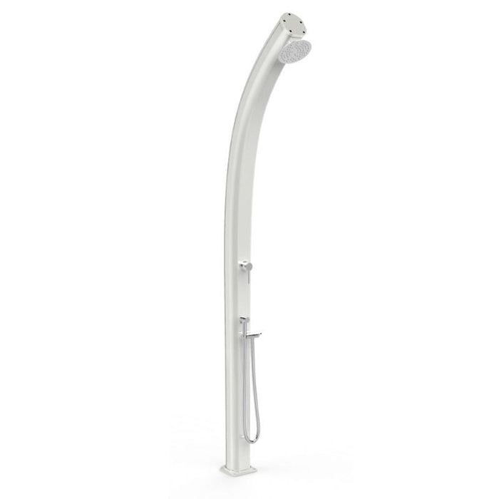 Doccia Solare In Alluminio Jolly 25 Litri Top Line Con Miscelatore E Doccetta Colore Perla Bianca Cv-A540-Tl/9400