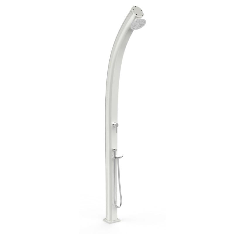 Doccia Solare In Alluminio Jolly 25 Litri Top Line Con Miscelatore E Doccetta Colore Perla Bianca Cv-A540-Tl/9400