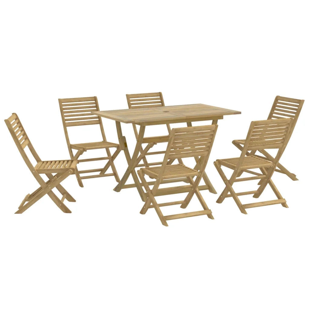 Set da Pranzo da Giardino 7 pz in Legno Massello di Acacia 3295002