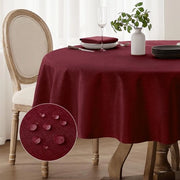 Tavolo Estivo Rond 200 cm Tavolo Coperto Lino Stampa Tavolo Coperto Otoño e Natale Impermeabile Grande Tavolo Coperto per Esterno Autunno, Istruzione, Festa