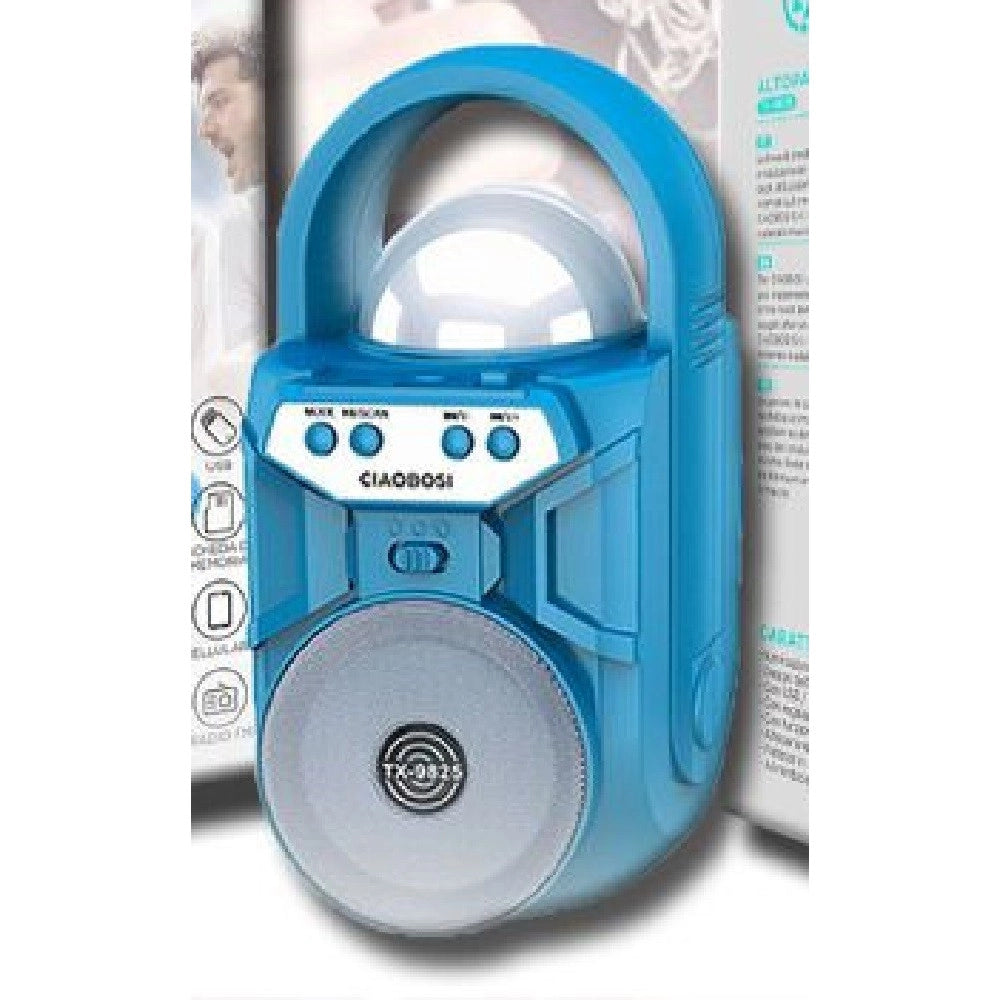 Trade Shop - Cassa Speaker Altoparlante Bluetooth Portatile Tx-9825 Fm Tf Usb Aux Ricaricabile -