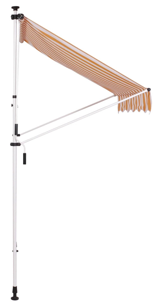 Tenda da sole Westerly con morsetto 350x120 cm,Bianco/giallo