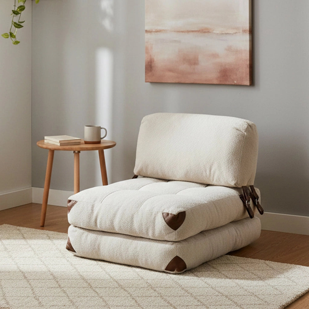 Poltroncina Surigae, Poltrona Braccioli, 80x60x70h cm Bianco Crema