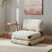 Poltroncina Surigae, Poltrona Braccioli, 80x60x70h cm Bianco Crema