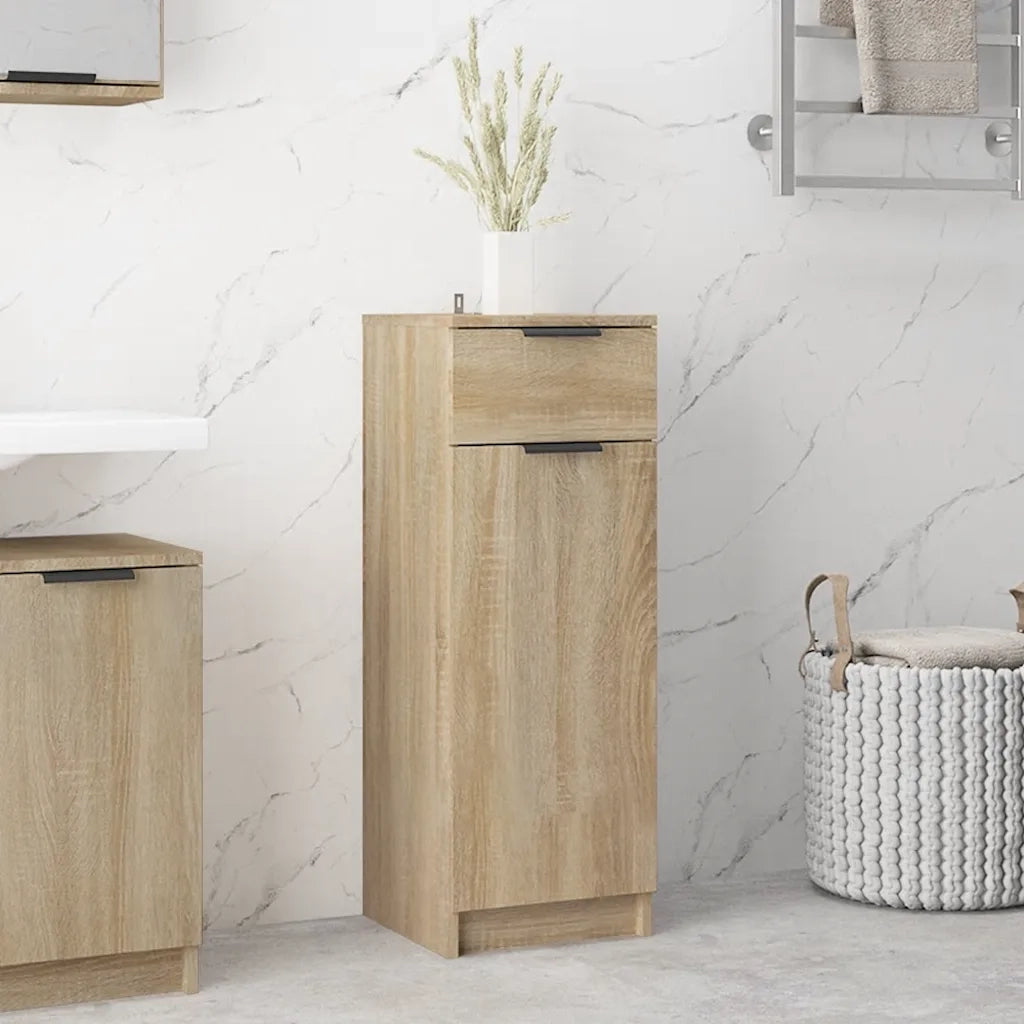 Armadio da Bagno | Mobile da Bagno Rovere Sonoma 32x33,5x90 cm in Legno Multistrato