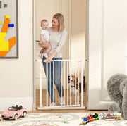 Cancelletto di sicurezza 73x4.5x82 cm con chiusura automatica in acciaio al carbonio bianco