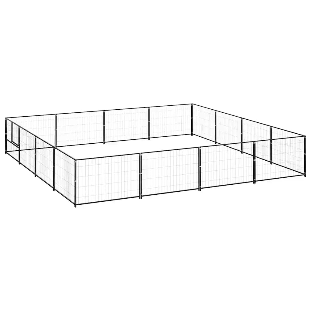 Gabbia per Cani Nera 16 mÂ² in Acciaio cod mxl 49228