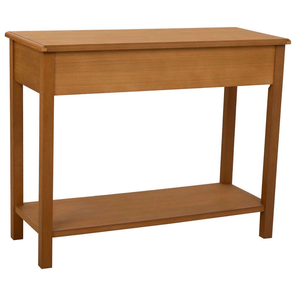Mobile da ingresso in legno con 2 cassetti e 1 ripiano marrone 100x40x78