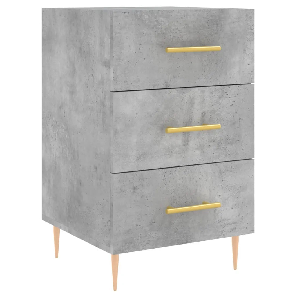 Comodino-Tavolino da notte Grigio Cemento 40x40x66 cm in Legno Multistrato 170798