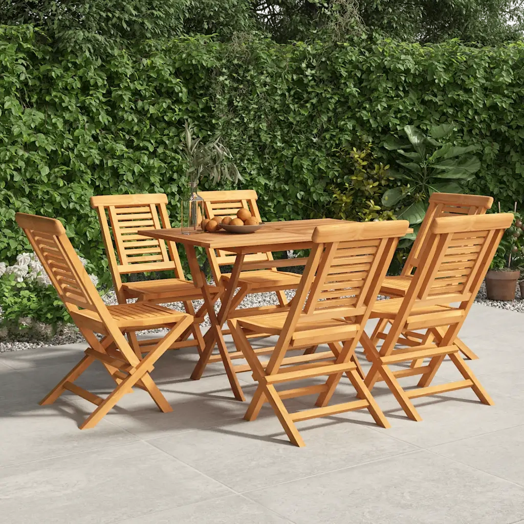 Sedie da Giardino Pieghevoli 6pz 47x63x90cm Legno Massello Teakcod mxl 76313