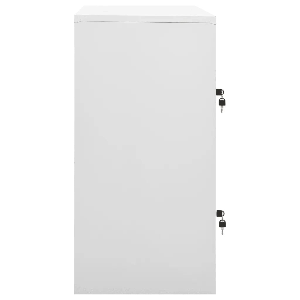Armadietto a Chiave Grigio Chiaro e Rosso 90x45x92,5 cm Acciaio cod mxl 41509